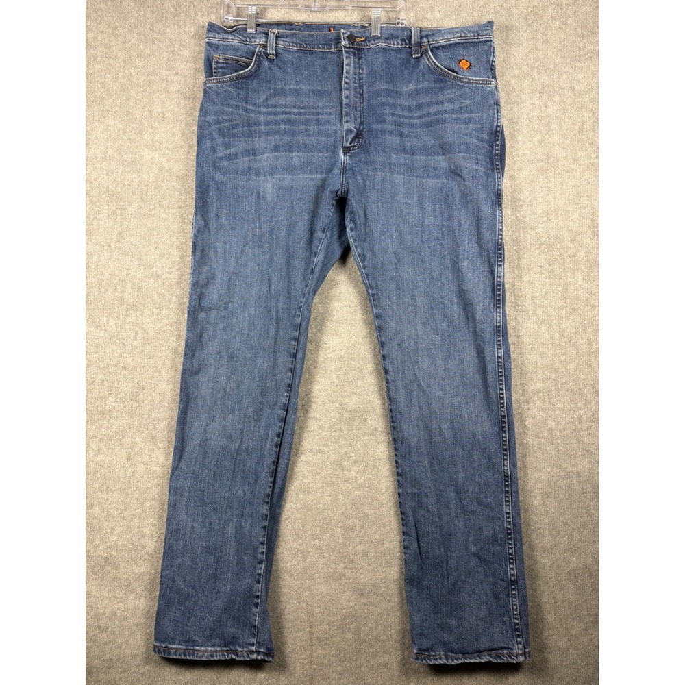 Wrangler FR Flame Resistant Jeans CAT2 2112 Workwear 42x34 Blue 18FRAC47D - Picture 1 of 10